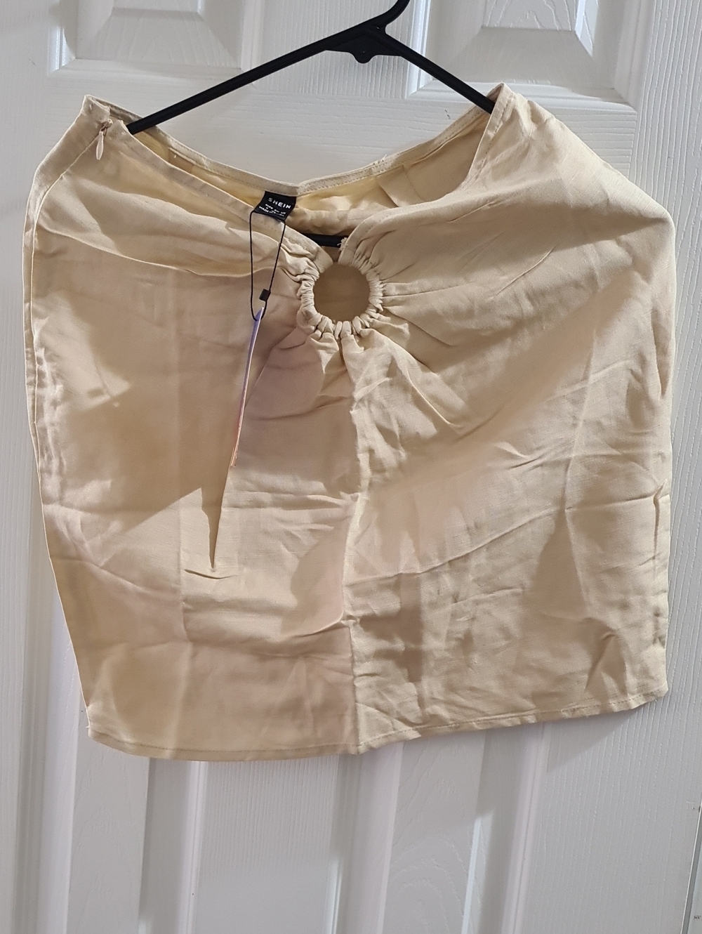 Beige Ring-Detail Women’s Top.